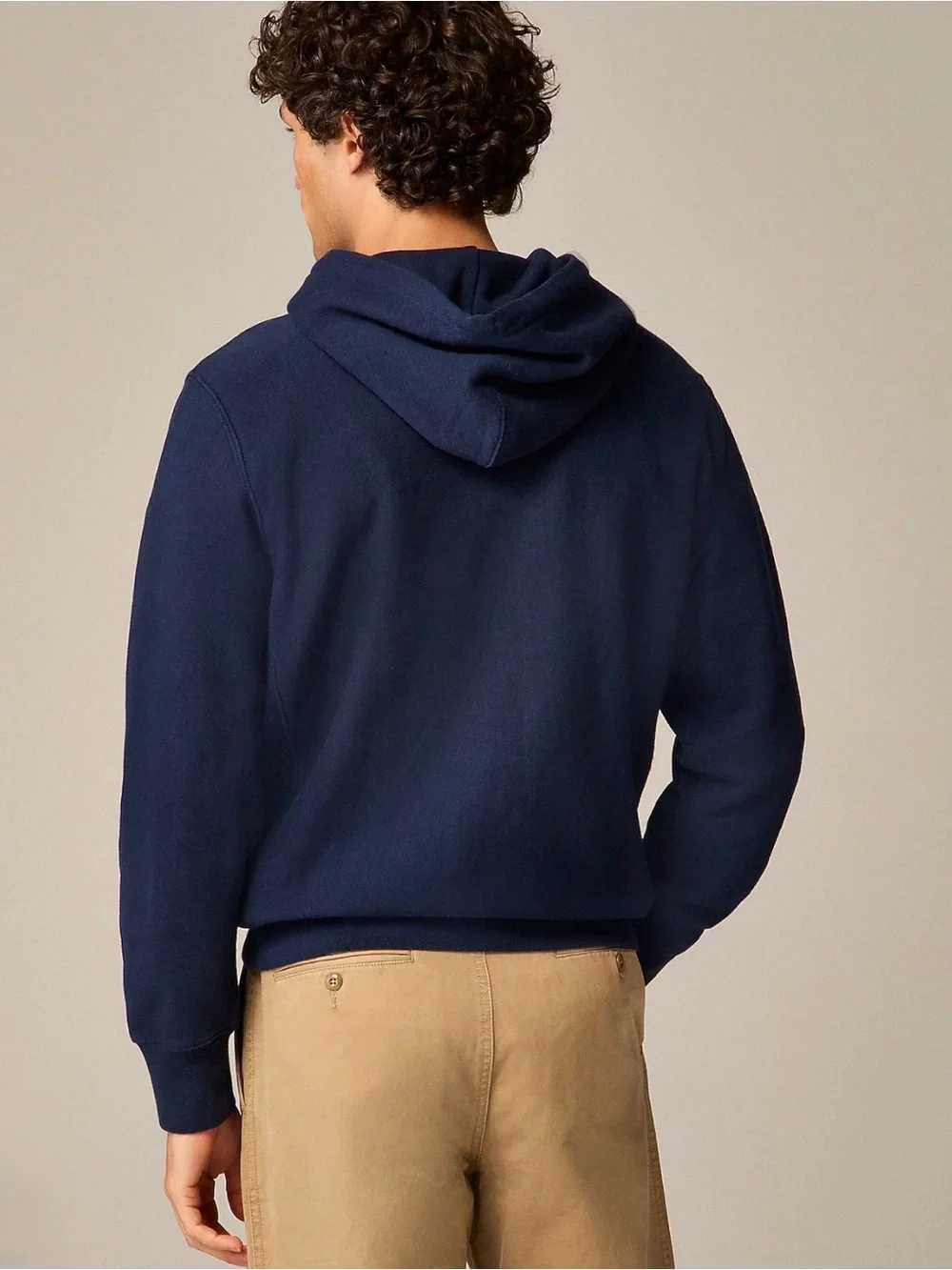 J. Crew 14oz Fall Fleece Heritage Hoodie Navy Pullover Sweatshirt Mens Unisex SM